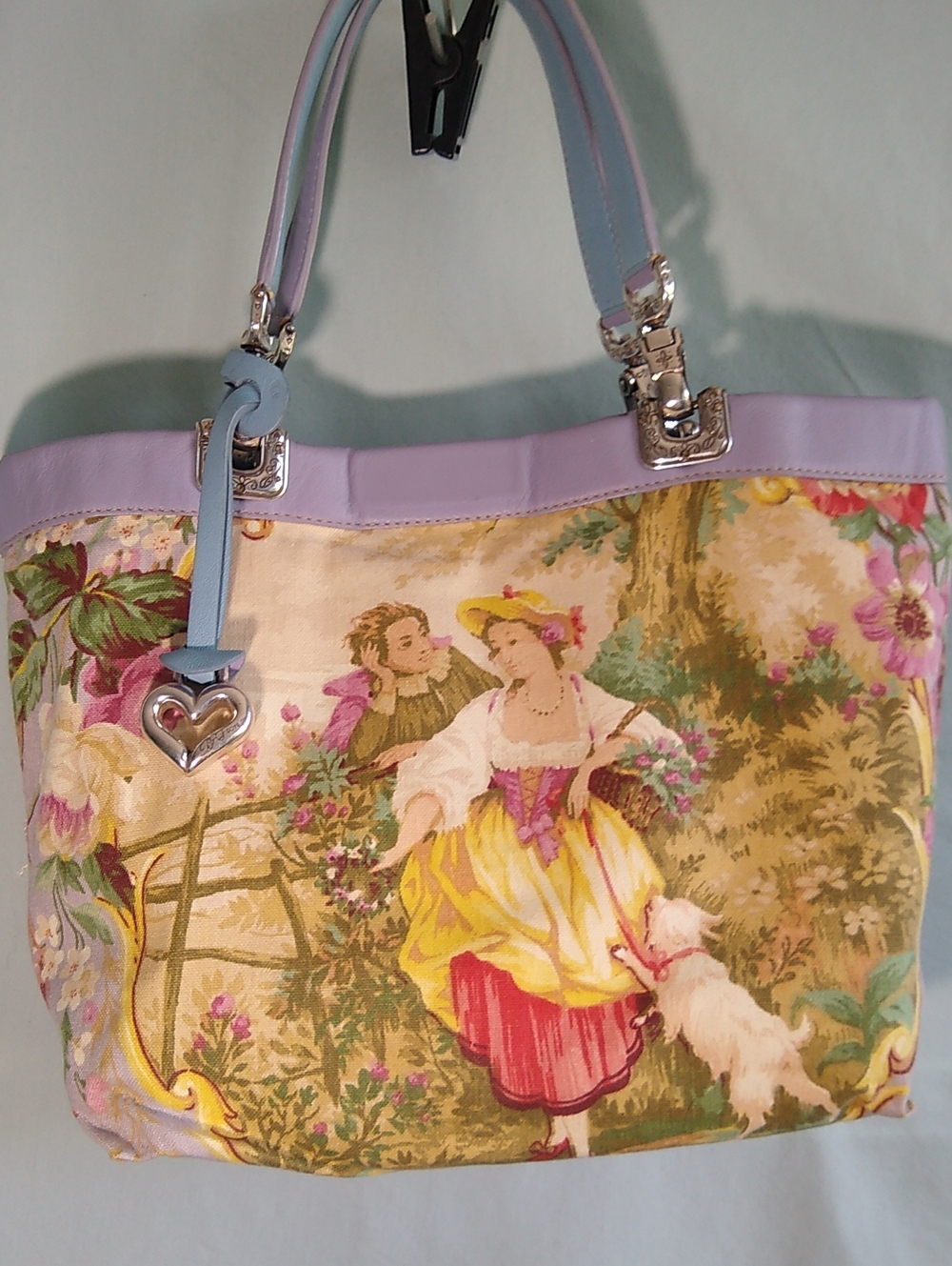 Brighton Reversible small tote handbag 'Lover's in a garden Paris' lining - Picture 2 of 16